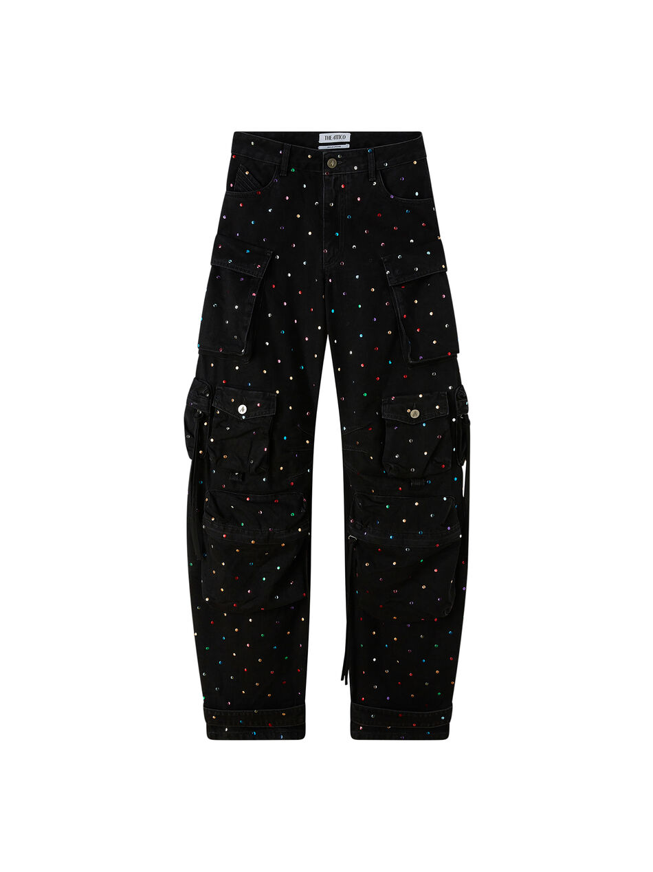 THE ATTICO ''Fern'' black denim long pants BLACK 247WCP84D075S100