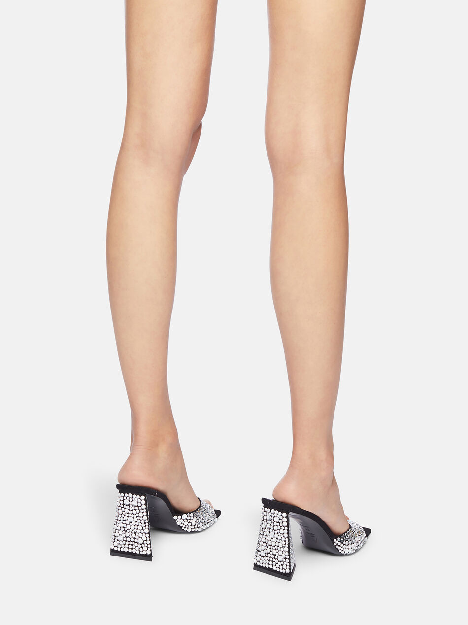 THE ATTICO ''Mini Devon'' black and silver mule BLACK/SILVER 241WS772L007SP065