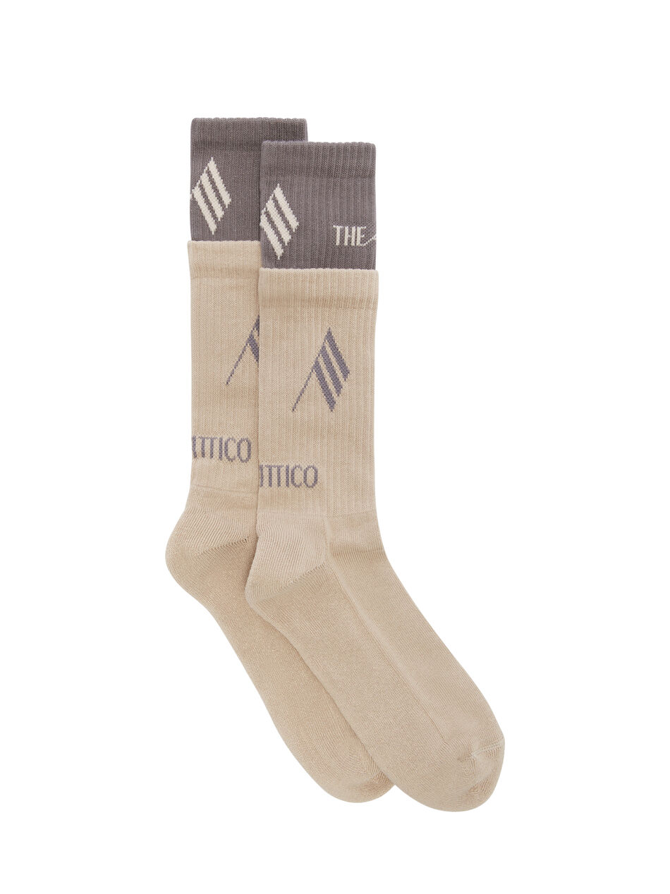 THE ATTICO Taupe double socks TAUPE 251WCAK00023CCC121AA215