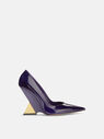 THE ATTICO ''Cheope'' electric blue and gold pump Electric Purple/Gold 241WS509L002H696