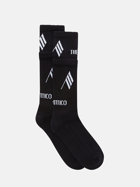 THE ATTICO Black and white double socks Black/white 251WCAK00023CCC121AA414