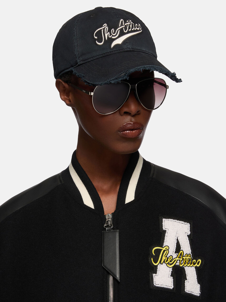 THE ATTICO Silver and black sunglasses SILVER/BLACK 251WAS00036MET008AA212