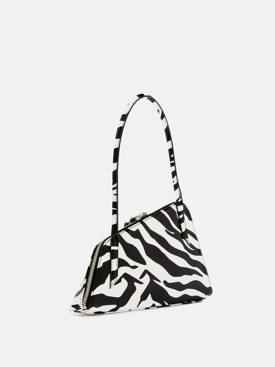 THE ATTICO ''Sunrise'' black and white shoulder bag WHITE/BLACK 236WAH42EL020020