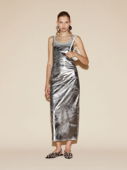 Silver midi dress for Women | THE ATTICO