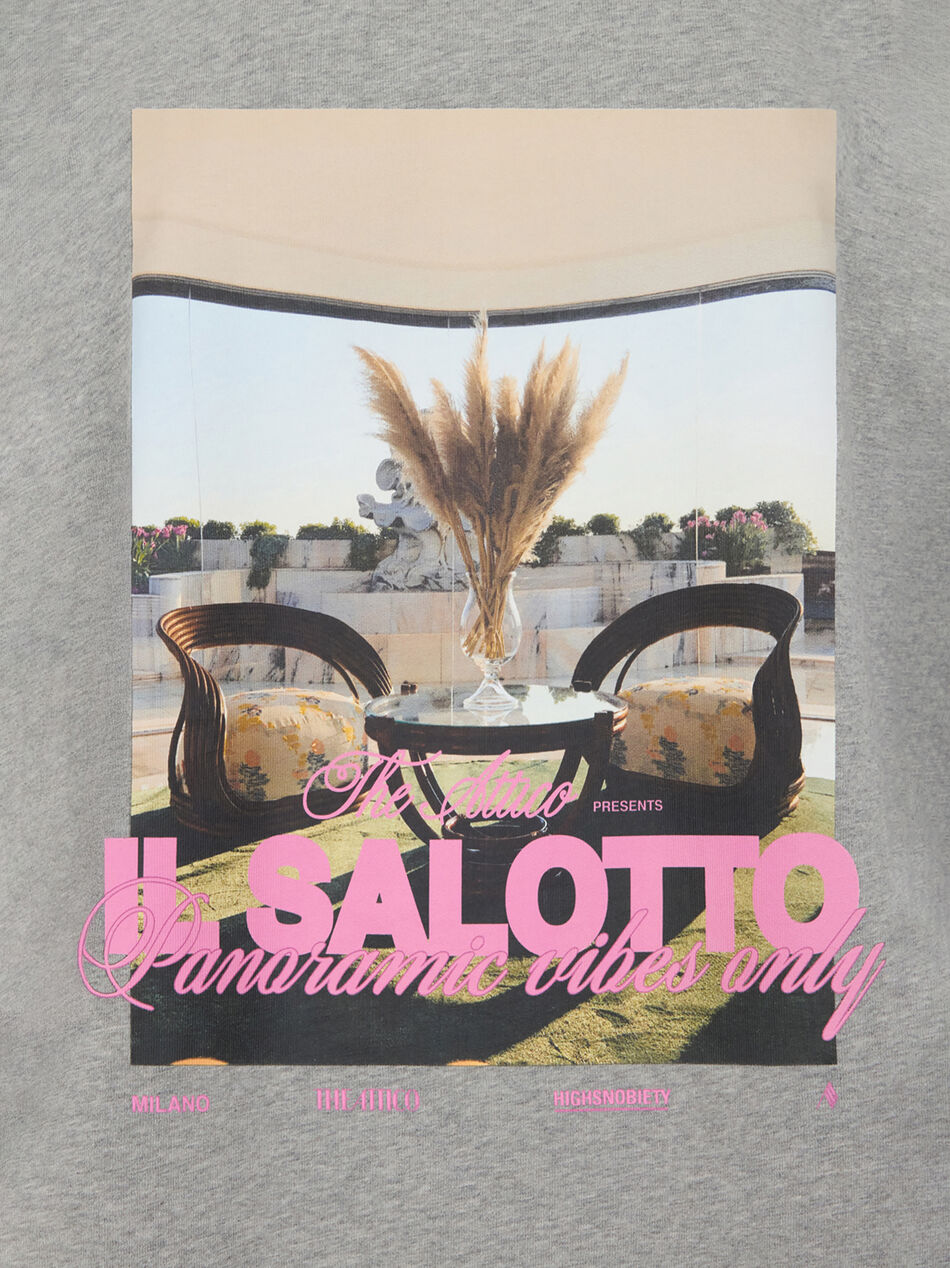 THE ATTICO The Attico x Highsnobiety mèlange grey t-shirt Melange grey SPEWCT00219JJJ034PR183