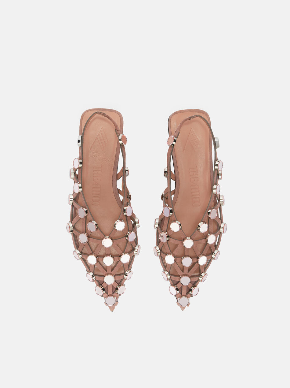 THE ATTICO ''Grid'' mud ballerina Mud 250WSH00801LBT007SA326