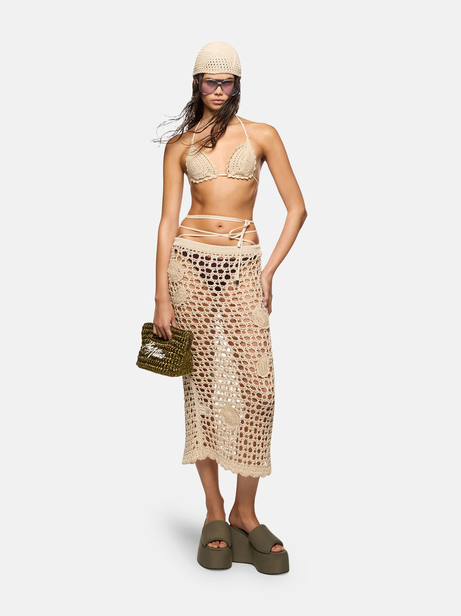 THE ATTICO Natural midi skirt NATURAL 260WCS00297KCC006RA060