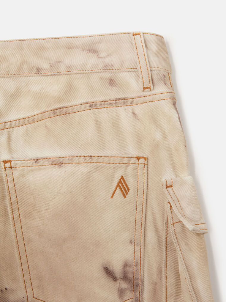 Shop Attico ''essie'' Natural Marble Long Pants