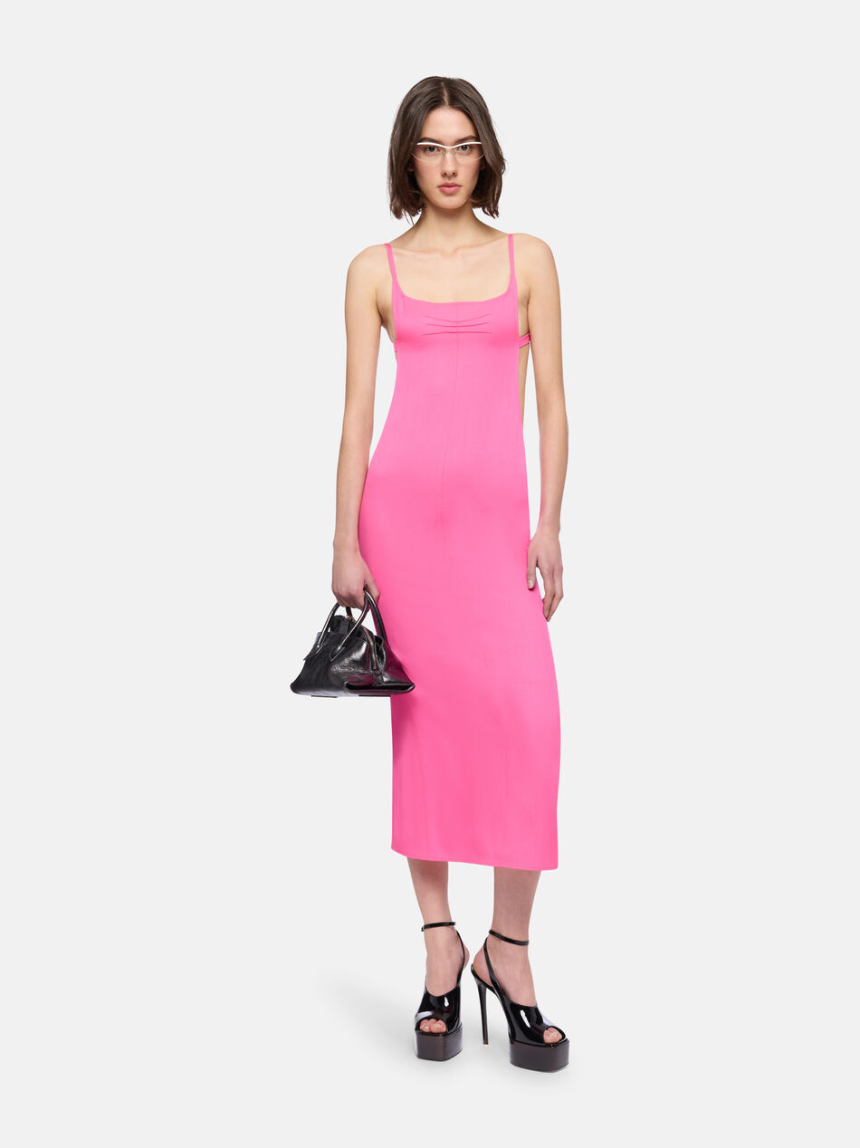 THE ATTICO Pink midi dress Neon pink 260WCW00279WWW068AA367