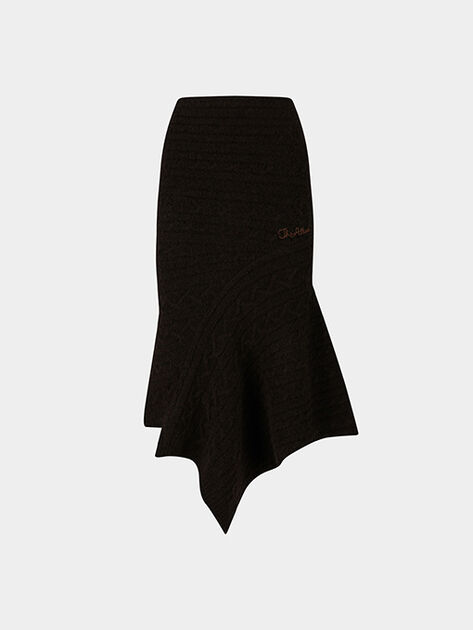 THE ATTICO Brown midi skirt BROWN 251WCS00284KWW001AA064