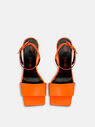 THE ATTICO ''Cheope'' neon orange sandal  228WS513E056398