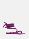 THE ATTICO ''Beth'' violet flat sandal  223WS437L007012