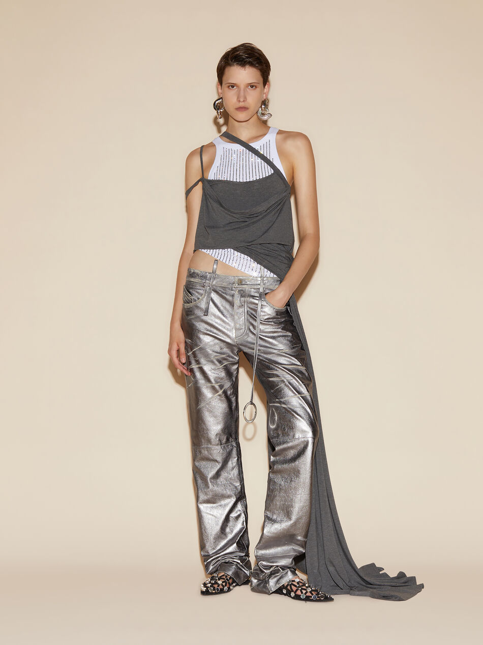 THE ATTICO Silver long pants SILVER 246WCP158L094D002