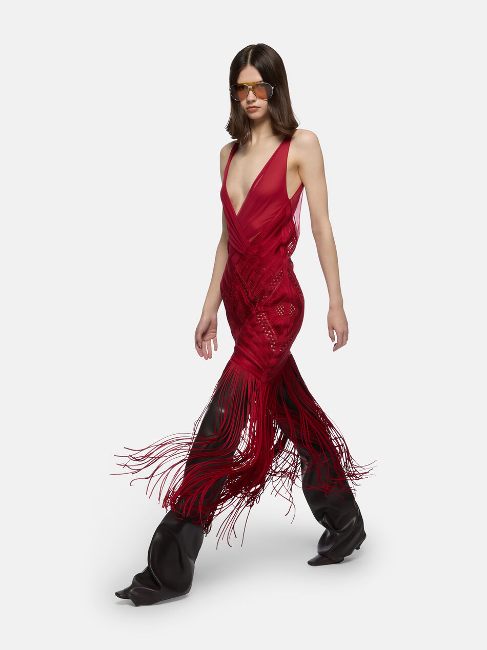 THE ATTICO Red midi dress RED 251WCW00240PAA108RA010