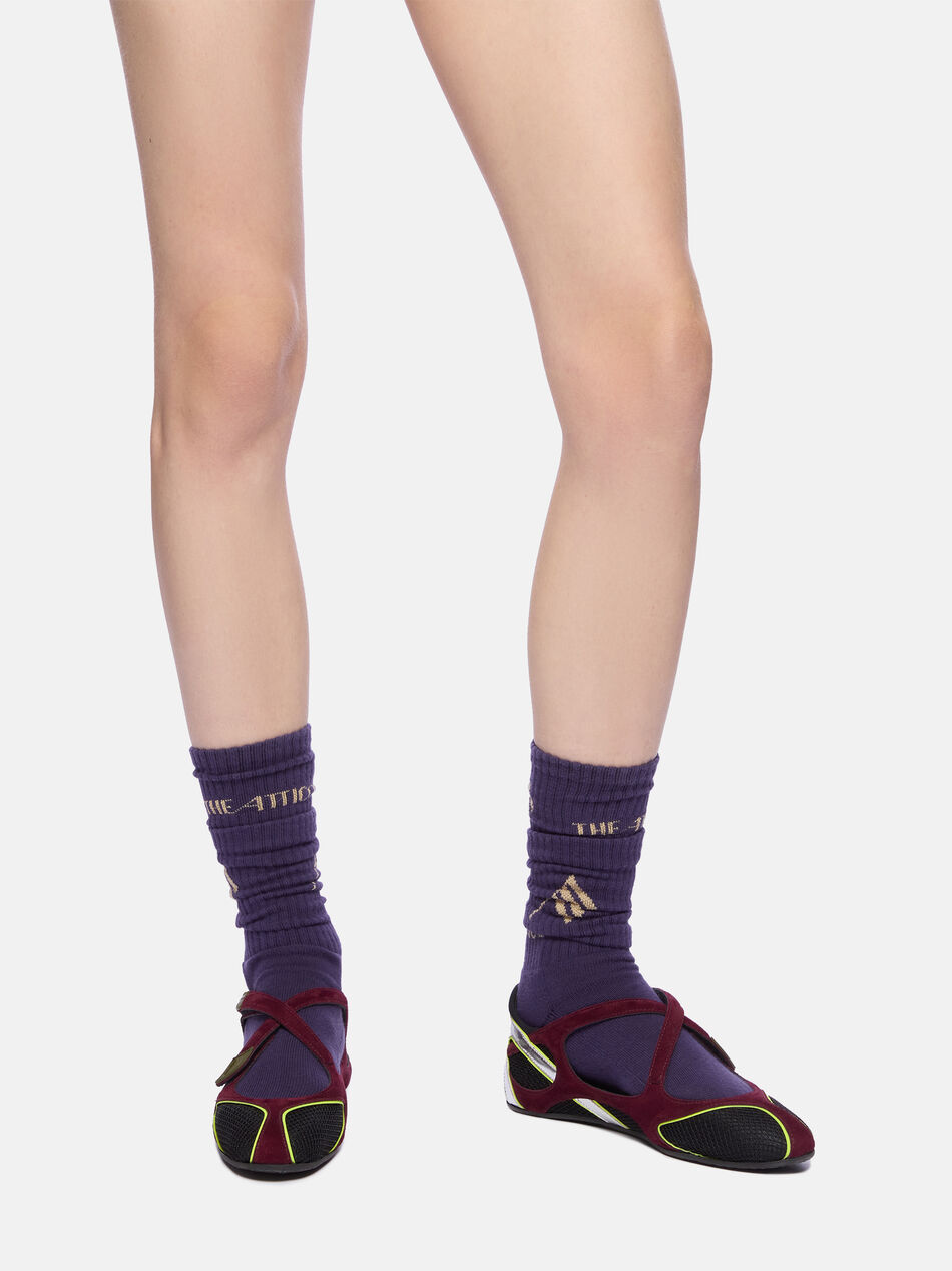 THE ATTICO ''Floor 01'' ballerina flat violet and black VIOLET/BLACK 251WSH00871MIX062AA443