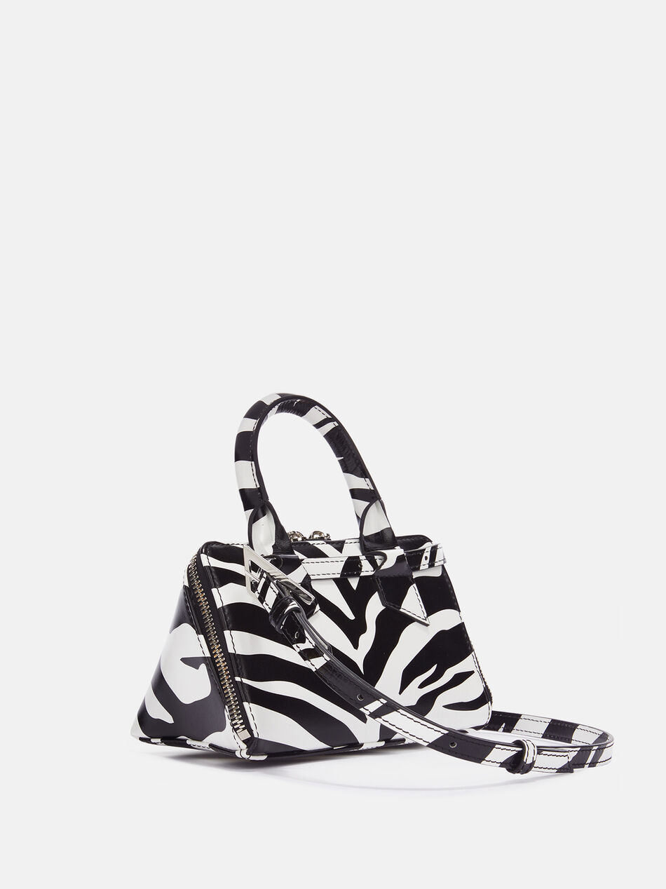 THE ATTICO ''Friday'' white and black mini bag  WHITE/BLACK 231WAH00002LBT020PR020