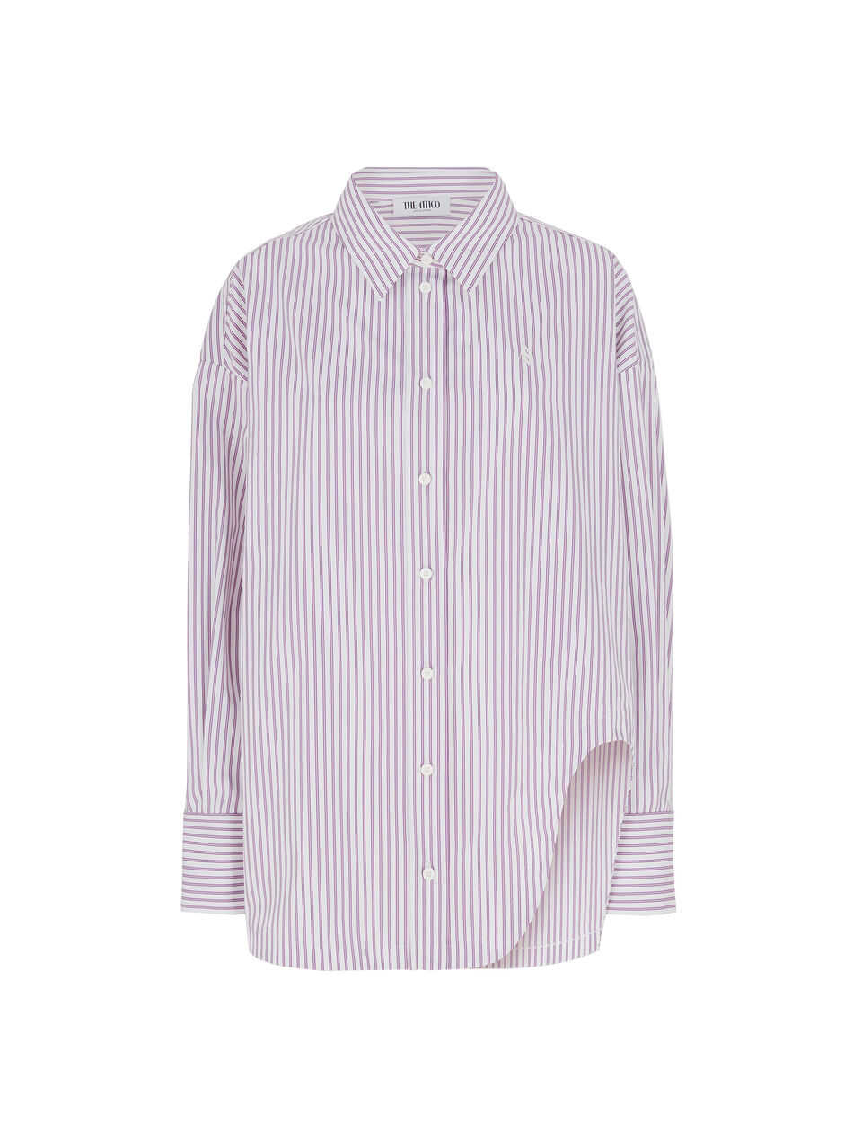 THE ATTICO "Diana'' white and purple shirt White/purple 250WCH00004CCC054AA871