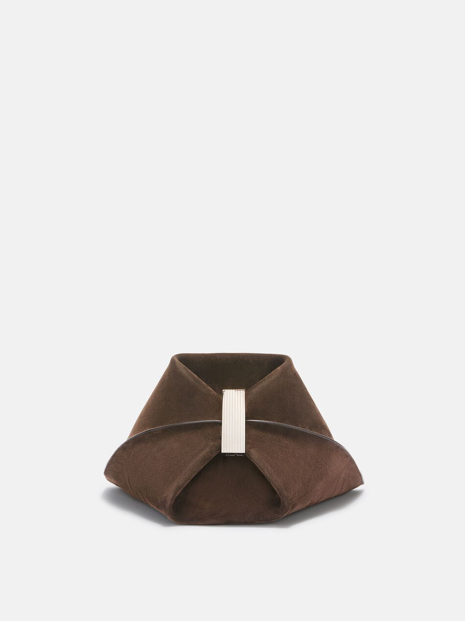 THE ATTICO ''La Scoop'' dark brown shoulder bag DARK BROWN 260WAH00062LBT007AA204