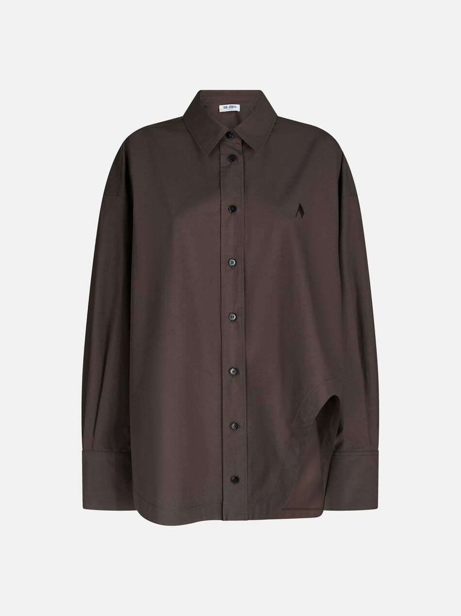 THE ATTICO ''Diana'' dark brown shirt DARK BROWN 251WCH00004CCC052AA204