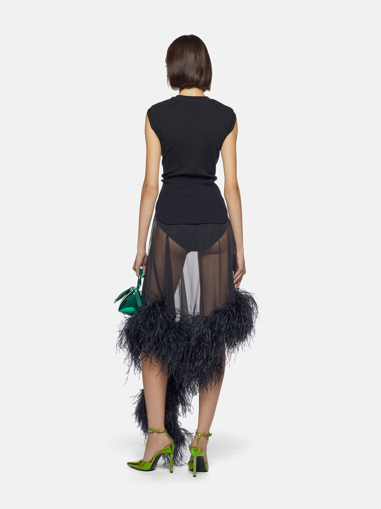 Shop Attico ''mya'' Black Mini Skirt