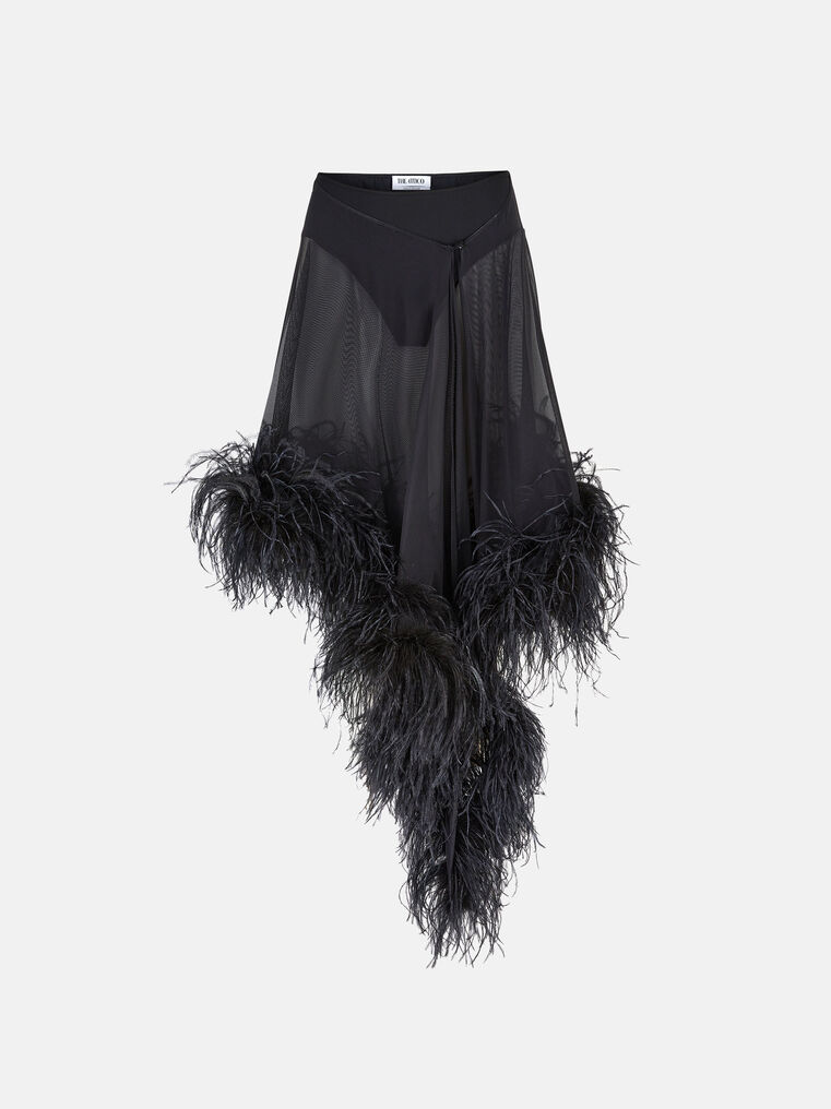 Shop Attico ''mya'' Black Mini Skirt