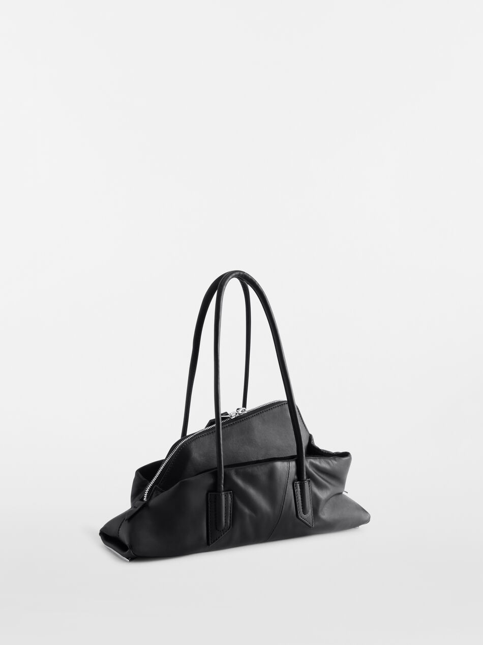 THE ATTICO ''La Passeggiata Small'' Black Top Handle Black ATTWAH00058LBT128PW100