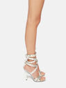 THE ATTICO ''Cosmo'' silver double ankle strap sandal Silver 241WS778E056S002