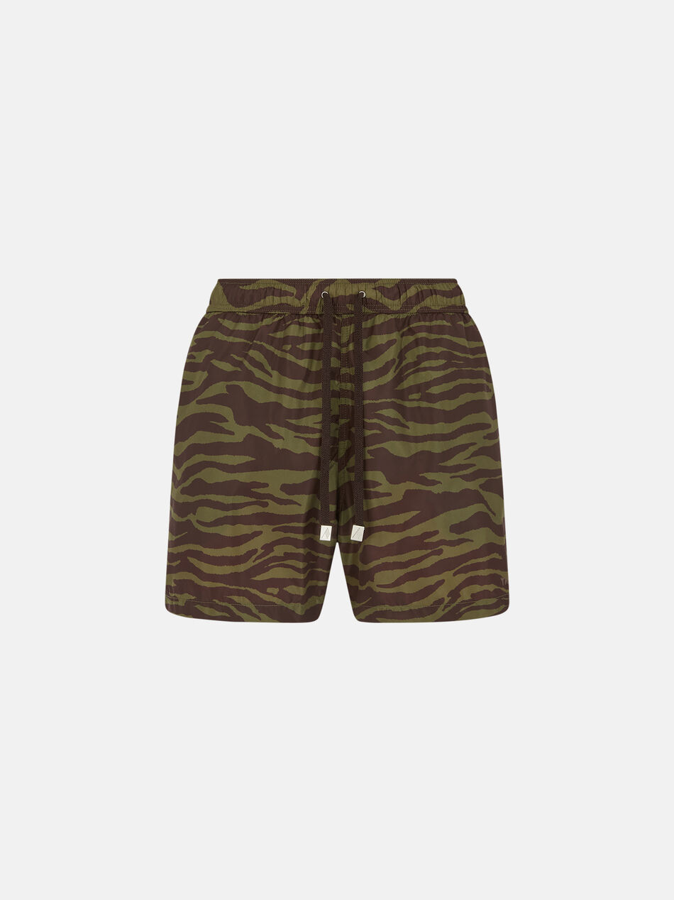 THE ATTICO Dark green and dark brown short pant Dark green/dark brown 250WCQ00008PLL004PR997