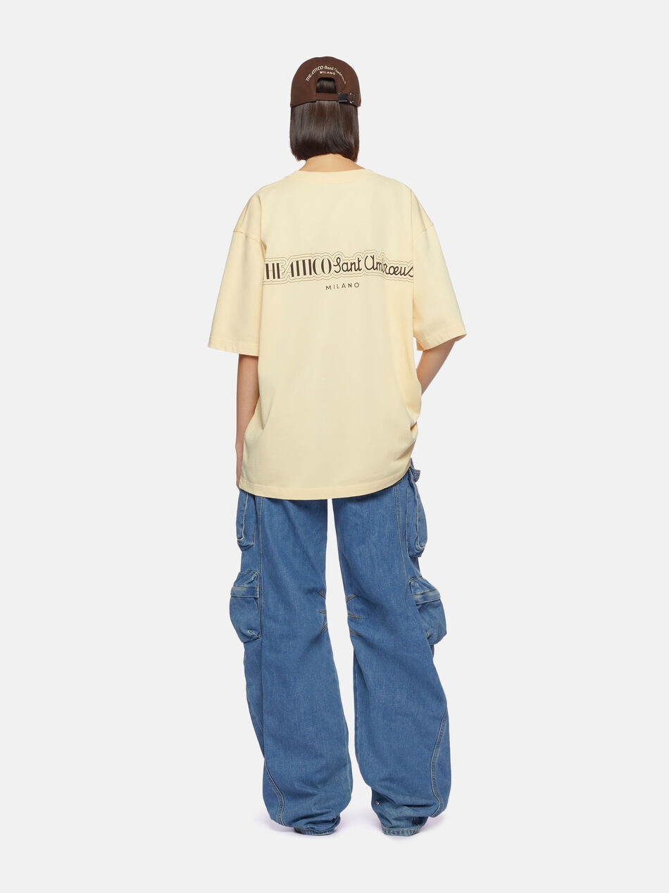 THE ATTICO The Attico Sant Ambroeus ivory t-shirt Ivory SPFWCT219J034507