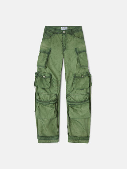 Fern military green long pants for Women