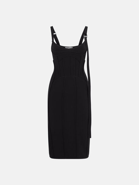 THE ATTICO Black midi dress Black 260WCW00270KVP001AA100