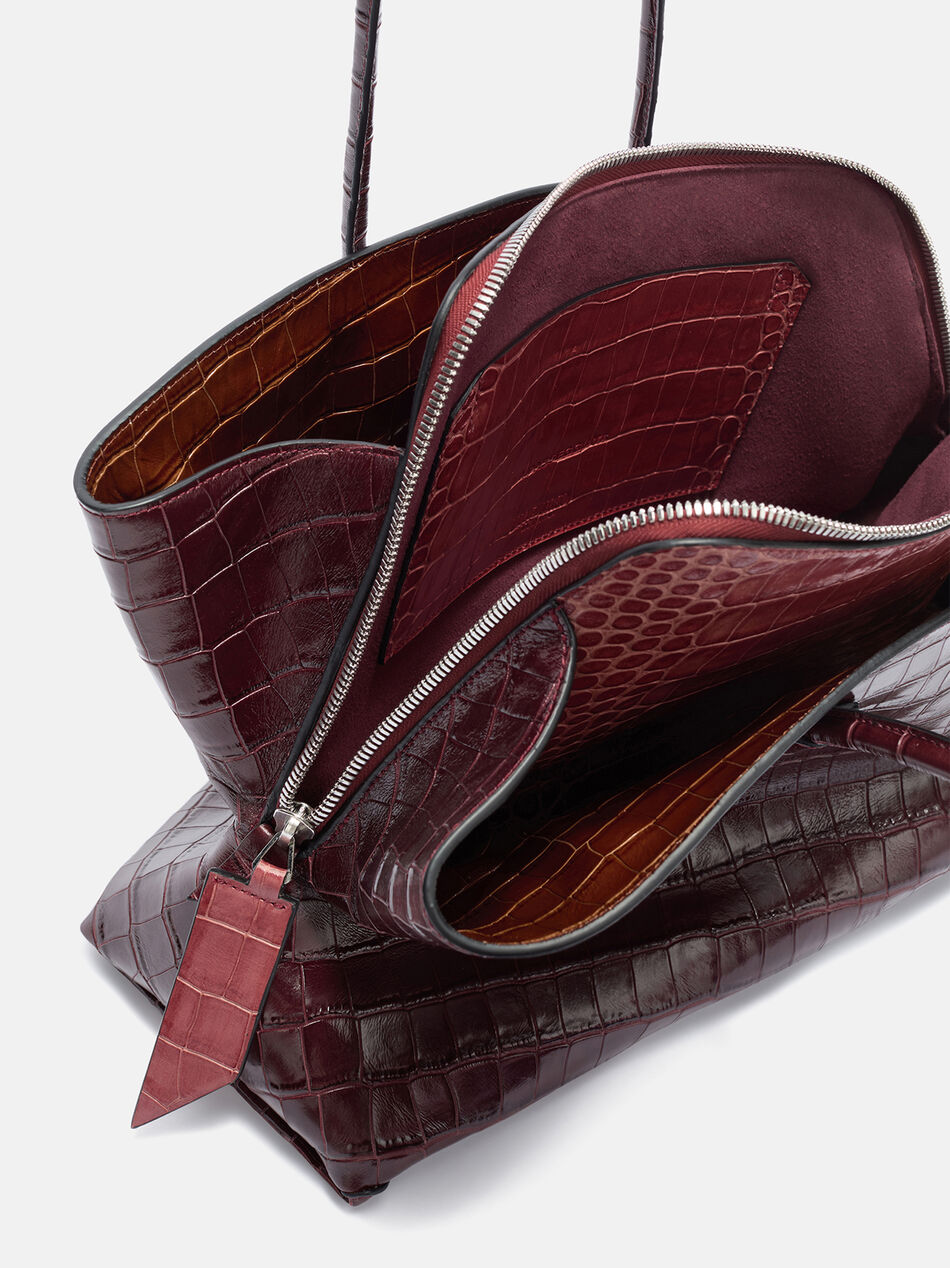 THE ATTICO ''La Passeggiata Medium'' faded bordeaux top handle Faded bordeaux 260WAH00054LBT155PR823