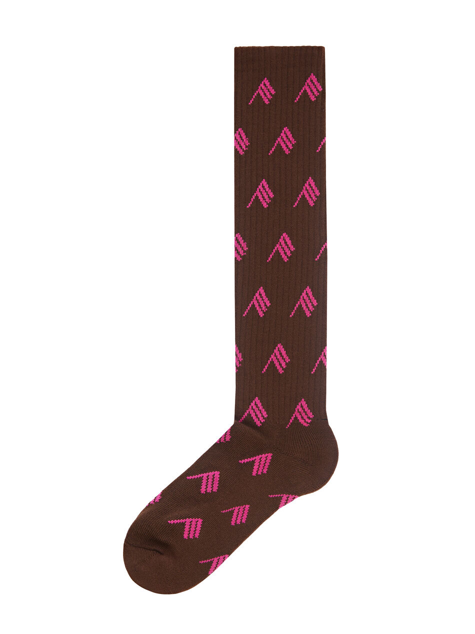 THE ATTICO Sahara bicolor allover sponge long socks SAHARA 212WAK04C030199