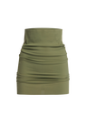 THE ATTICO Matte military green mini skirt