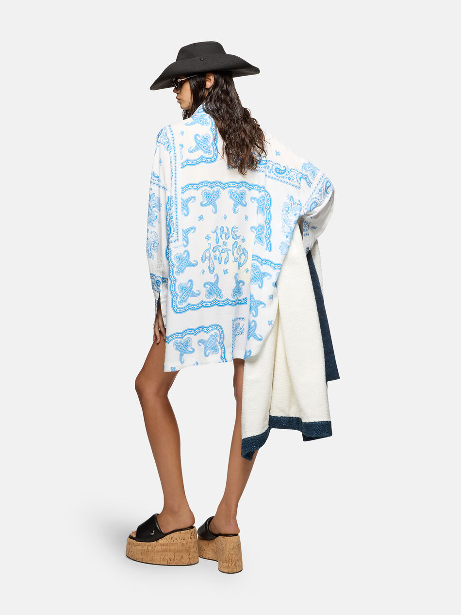 THE ATTICO Light blue and white shirt LIGHT BLUE / WHITE 260WCH00015VVV109PR264