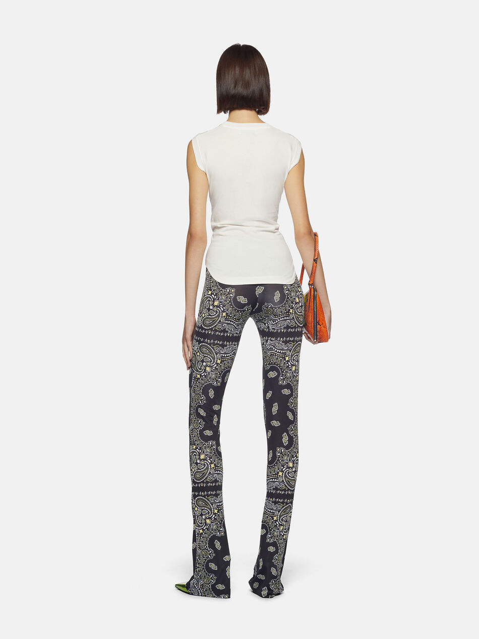 THE ATTICO White, black and yellow bandana long pants WHITE/BLACK/BANANA 238WCP21E084P522