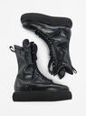 THE ATTICO "Selene" black flat medium boots