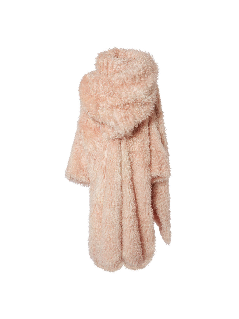 THE ATTICO Powder long fur coat Powder 246WCC66FUR4405