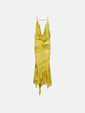THE ATTICO ''Melrose'' pale yellow midi dress  227WCM46V047P044