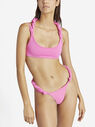 THE ATTICO Matte baby pink bikini top PINK 215WBB14PA15007