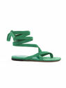 THE ATTICO ''Beth'' emerald flat sandal