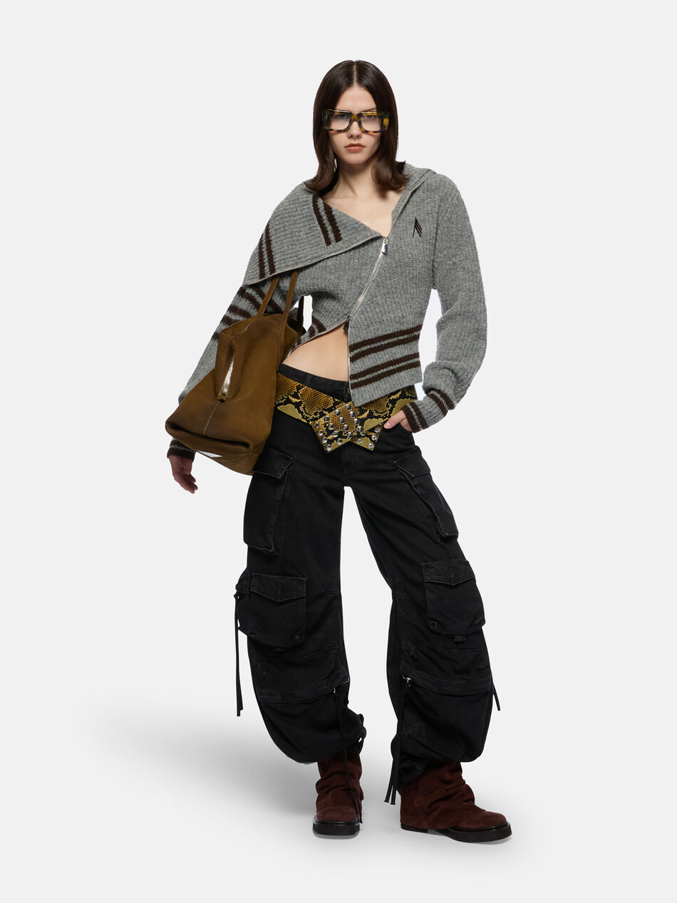 THE ATTICO Melange grey cardigan Melange grey 251WCD00008KWW002AA183