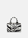 THE ATTICO ''Friday'' black and white mini handbag