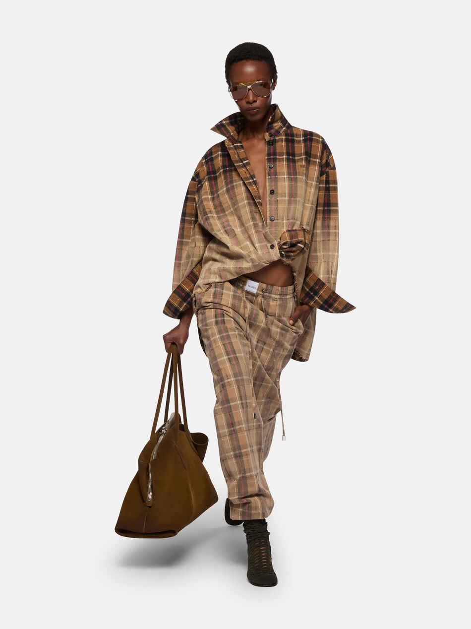 THE ATTICO ''Diana'' beige and black shirt Beige/black 251WCH00004CCC116BR835