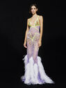 THE ATTICO ''Orchid'' lilac long dress LILAC/YELLOW/GOLD 226WCW50H124359