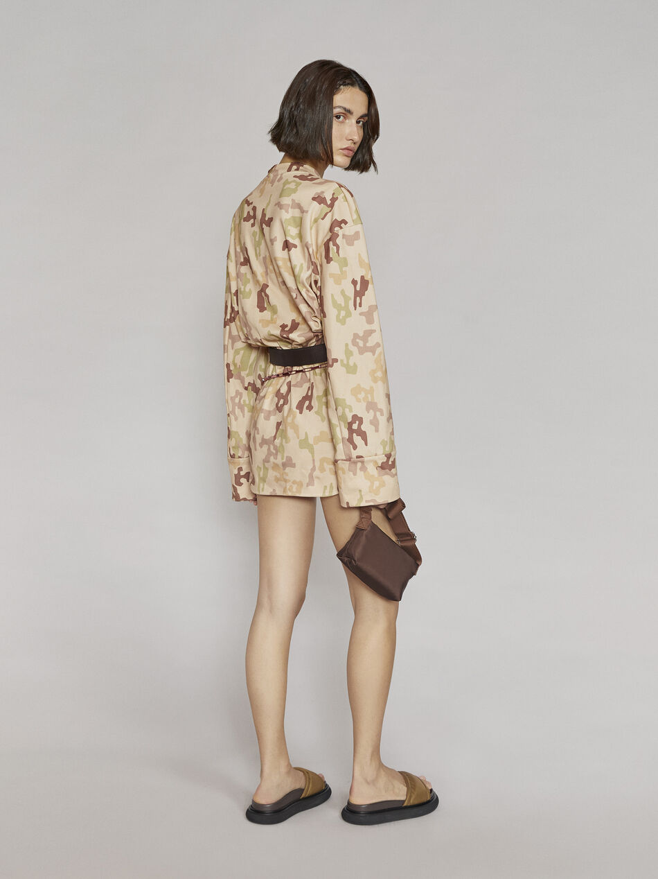THE ATTICO "Palmer" camouflage mini dress CAMOUFLAGE 212WCA64P047193
