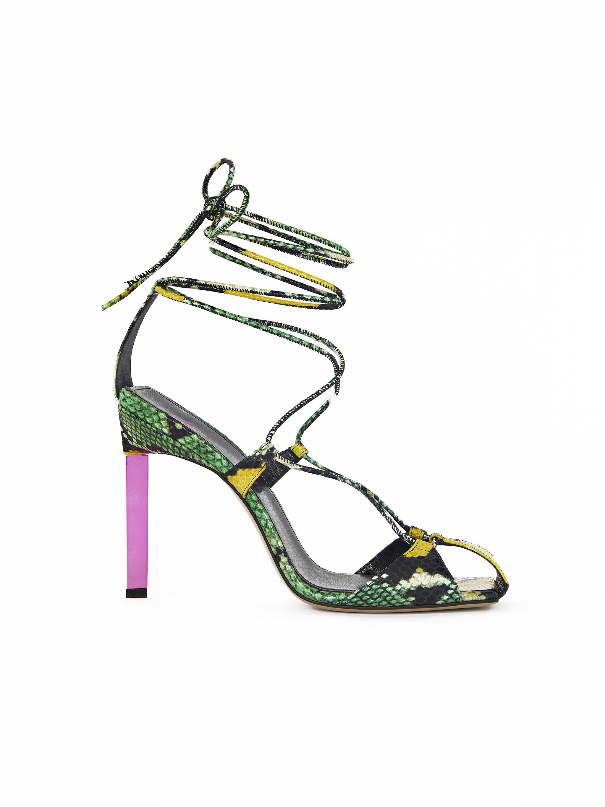 yellow and green sandals