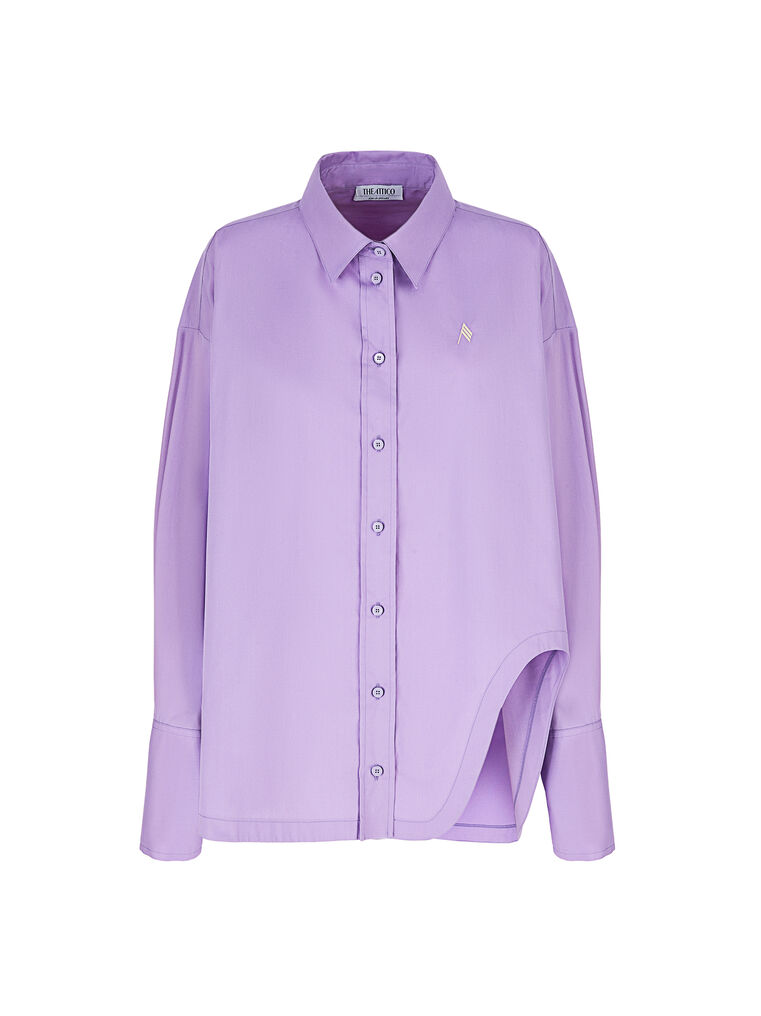 Shop Attico ''diana'' Lavender Shirt In Lavander