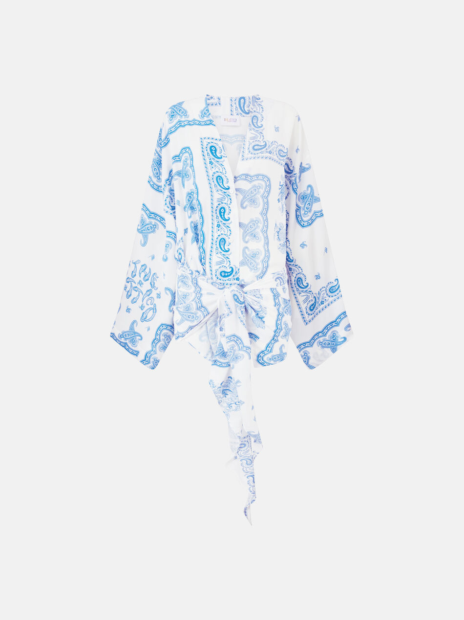 THE ATTICO Light blue and white mini dress LIGHT BLUE / WHITE 260WCA00404VVV109PR264