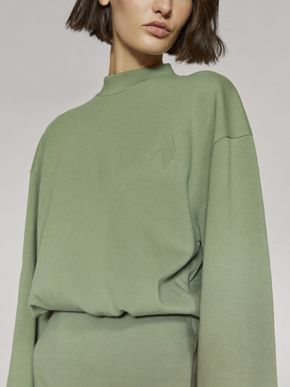 THE ATTICO "Palmer" olivine mini dress FIELD GREEN 212WCA64C029145